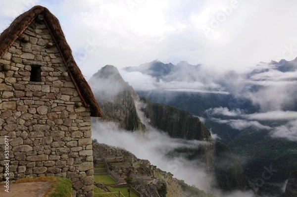 Obraz Machu Picchu im Nebel