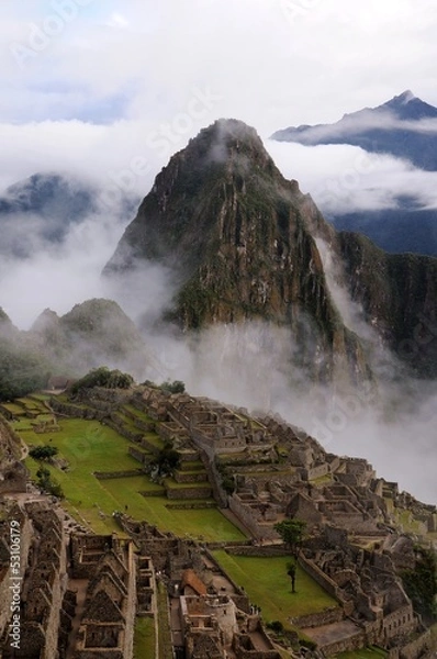 Obraz Machu Picchu im Nebel