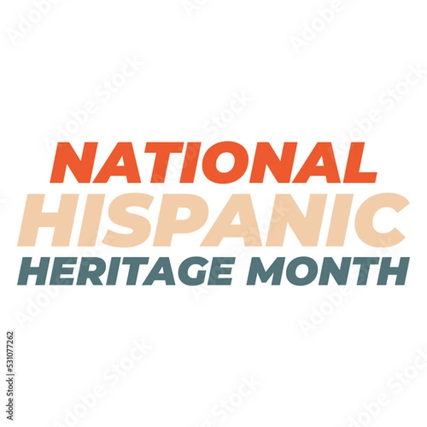 Fototapeta Hispanic heritage month. Isolated header design element for promotional banner