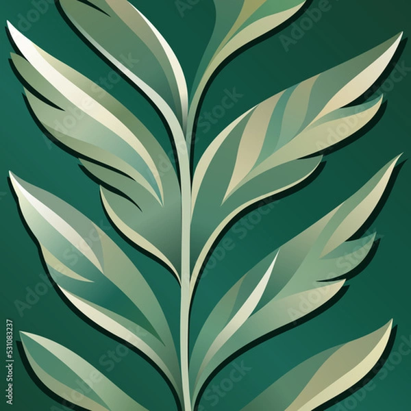 Obraz Art deco leaves