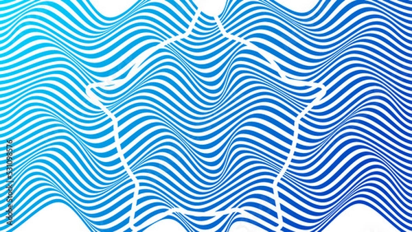 Obraz ABSTRACT COLORFUL GRADIENT WAVY LINE PATTERN BACKGROUND. COVER DESIGN 