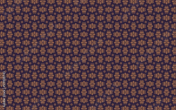 Obraz graphic design artwork pattern of orange elements like owls and circles and dots with blue black background wallpaper texture 