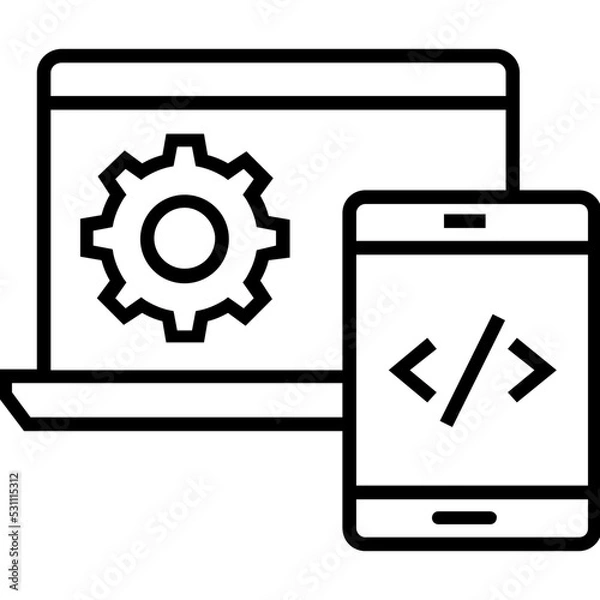 Fototapeta Web Develop Line Vector Icon