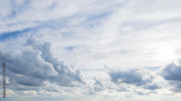 Fototapeta Blue sky background with beautiful clouds