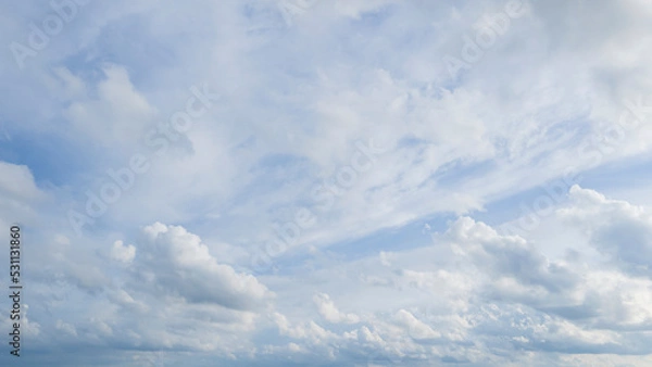 Fototapeta Natural daylight and white clouds floating on blue sky