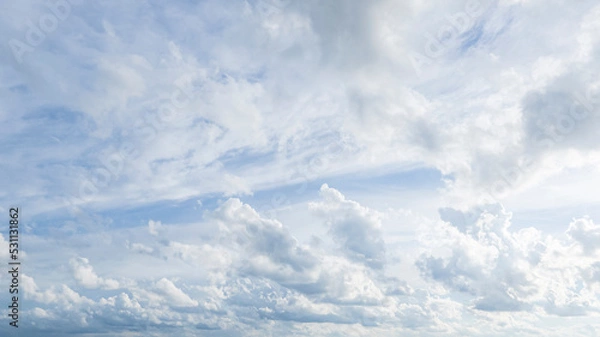 Fototapeta Natural daylight and white clouds floating on blue sky