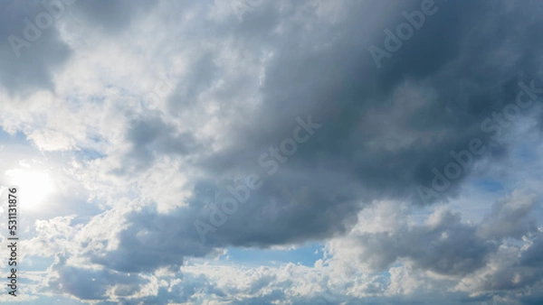 Fototapeta Natural daylight and white clouds floating on blue sky