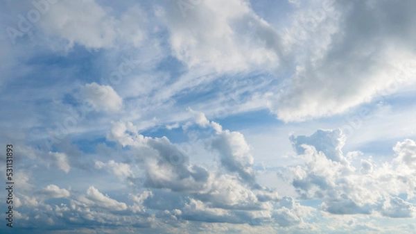Fototapeta Natural daylight and white clouds floating on blue sky
