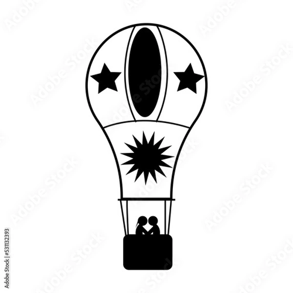 Obraz hot air balloon icon