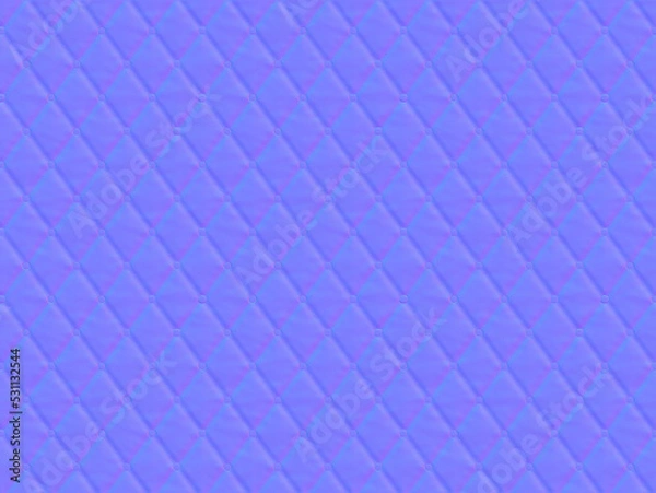 Obraz seam with a button in the form of a diamond normal map abstraction 3d-rendering