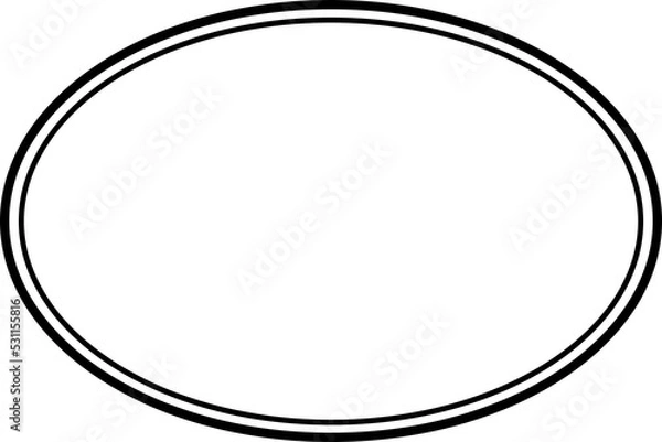 Fototapeta Frame classic double elliptic.