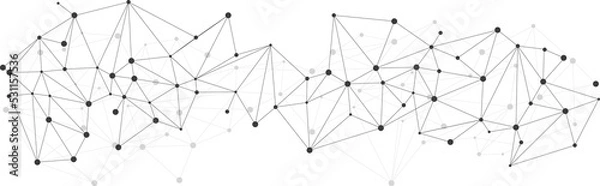 Fototapeta Network Connecting dot polygon