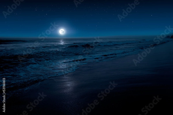 Obraz Calm night scene at beach