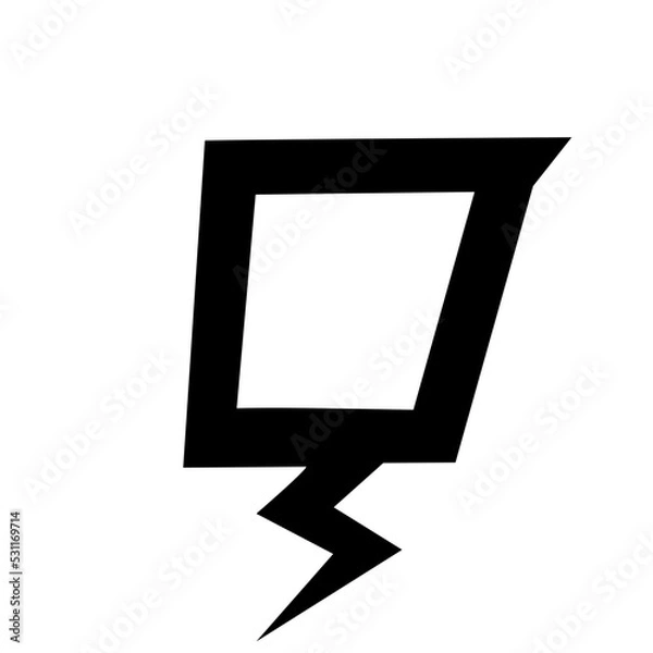 Fototapeta Thunder storm font design, alphabet leters vector illustration, Alphabet style, Alphabet Fonts, Thunder flash Storm,
