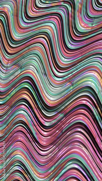 Fototapeta Artistic and imaginative digitally designed abstract 3D fractal background