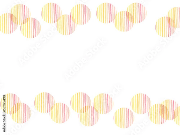 Fototapeta ストライプの水玉フレーム