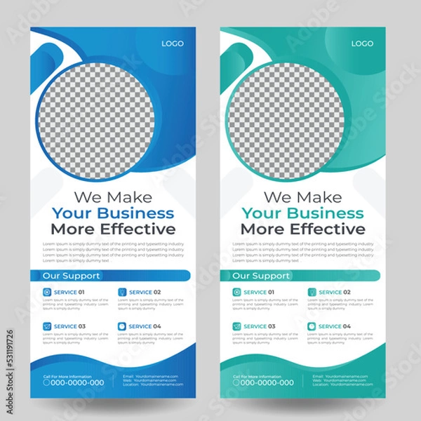 Fototapeta Marketing roll up banner design modern design roll up banner design creative  professional design