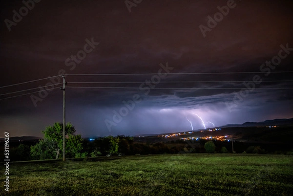 Obraz lightning in the night