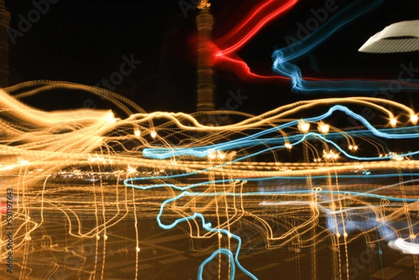 Obraz abstract background with glowing lines