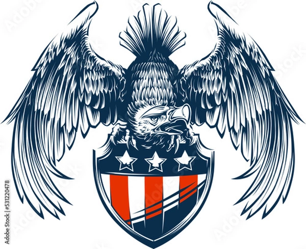 Obraz Eagle and Shield