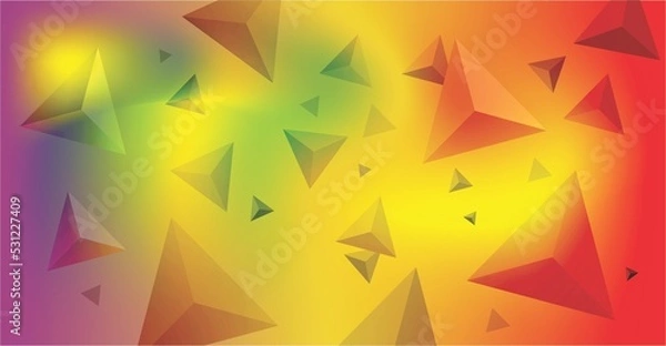 Fototapeta Abstract background gradient with triangle pattern