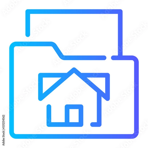 Fototapeta home document gradient icon