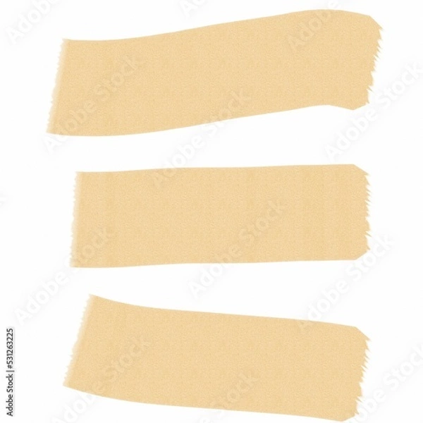 Fototapeta Delicate peach-beige stripes of paint. Abstract brushstrokes applied to white paper.