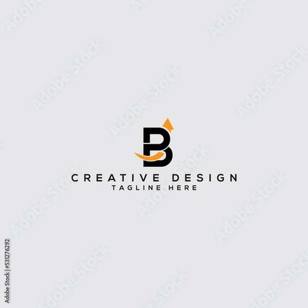 Obraz B logo and Business Financial Accounting Design Template