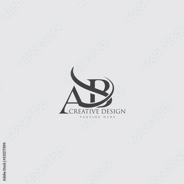 Fototapeta Creative ab letter logo design