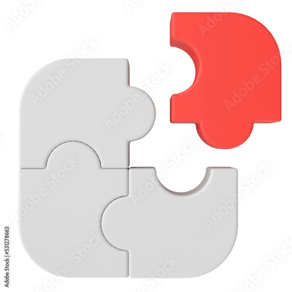 Fototapeta 3D puzzle. 3D icon.