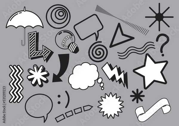 Fototapeta Doodle art sign can use for anything