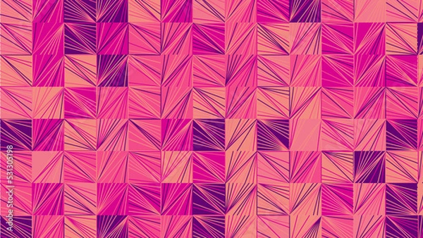 Fototapeta red, pink and blue geometric pattern, wallpaper for fabric, tile and tablecloth