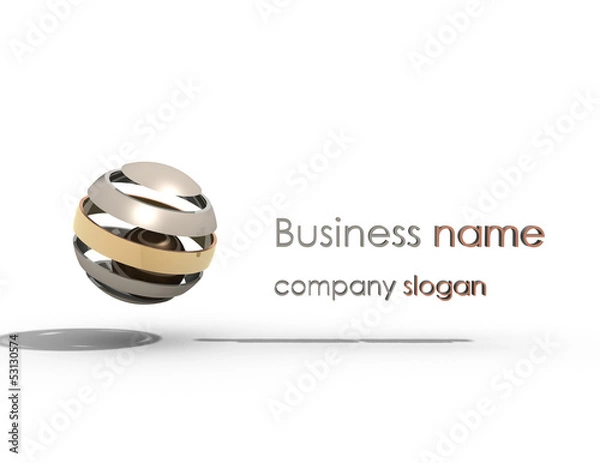 Fototapeta business name 3d vector