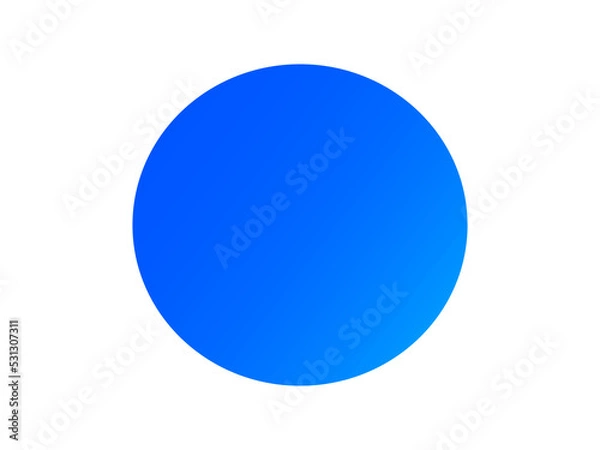 Fototapeta blue sphere isolated on white. Gradient background, Wallpaper, backdrop, etc