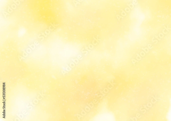 Obraz ふわふわとした水彩風の黄色の背景素材