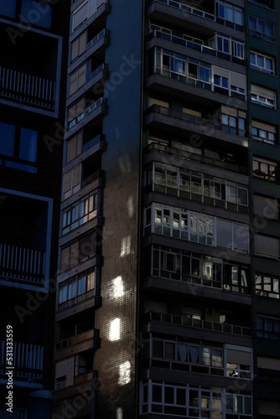 Fototapeta Apartment block in Bilbao