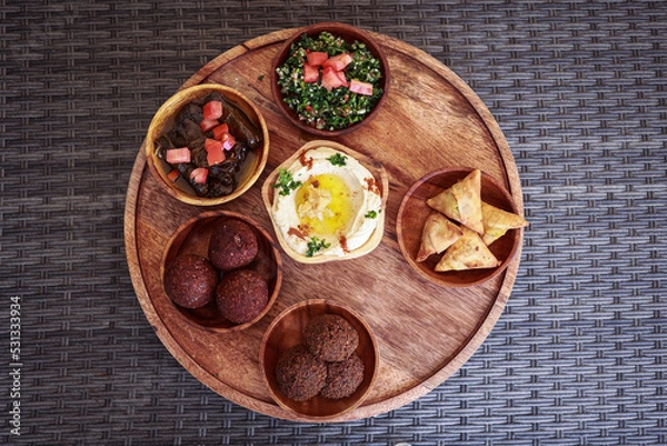 Fototapeta Middle eastern  appetizers  