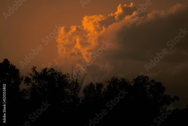 Fototapeta fire in the sky