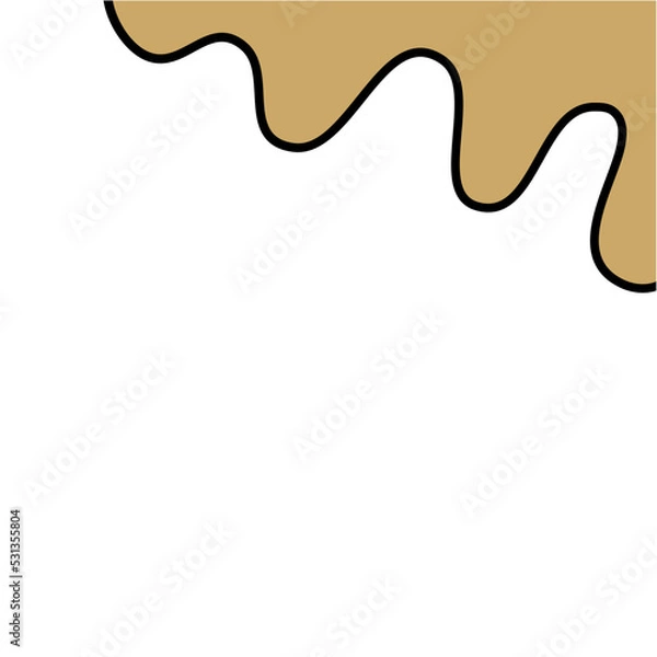 Fototapeta Droplet liquid melting border