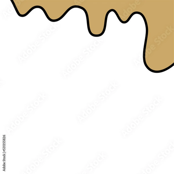 Fototapeta Droplet liquid melting border