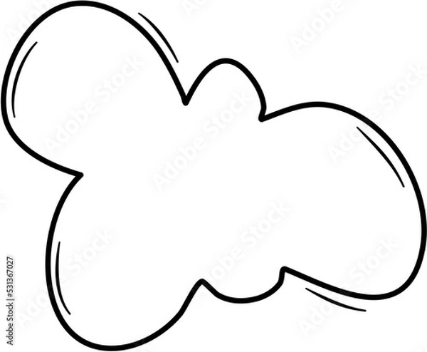 Fototapeta Cartoon Doodle Cloud Icon