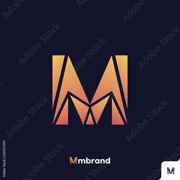 Fototapeta Letter M logo icon design template