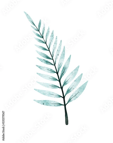 Obraz Watercolor leaf illustration 