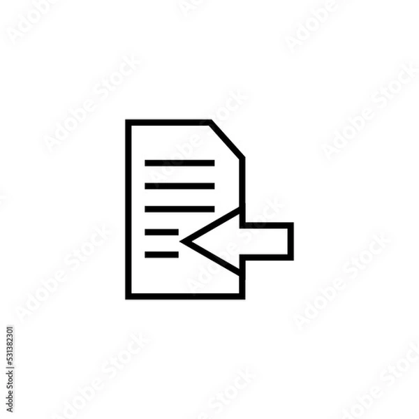 Fototapeta Graphic flat file import icon for your design and website