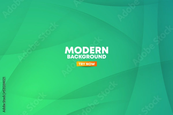 Fototapeta Abstract dynamic green gradient with line light background