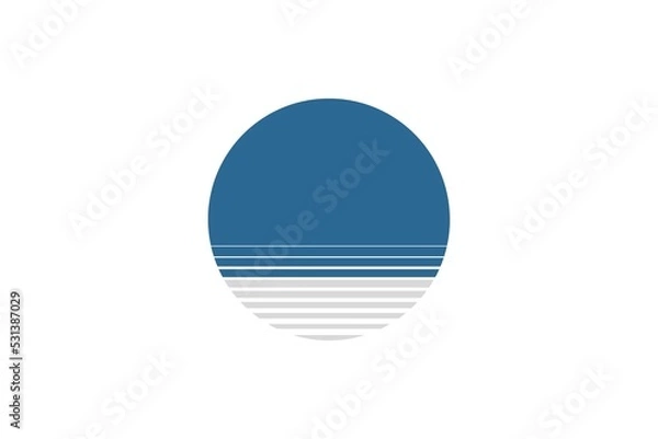 Obraz black abstract background with blue and gray circle elements