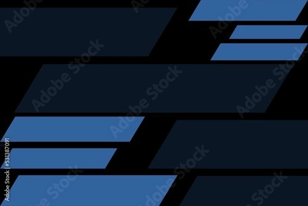 Obraz black abstract background with blue line elements