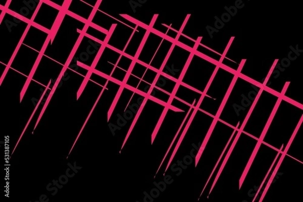 Obraz Black abstract background with pink lines