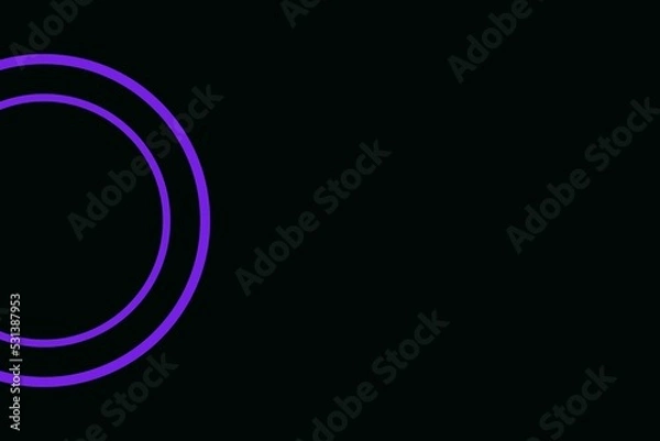 Obraz black abstract background with purple circle elements