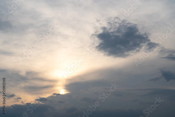 Fototapeta sun rays and clouds